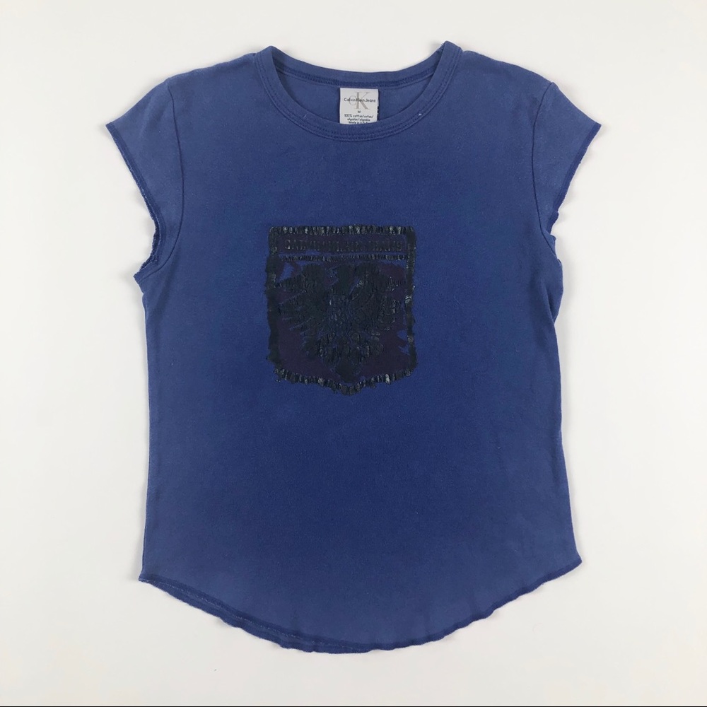 Calvin Klein Jeans Eagle Graphic Cropped Tee